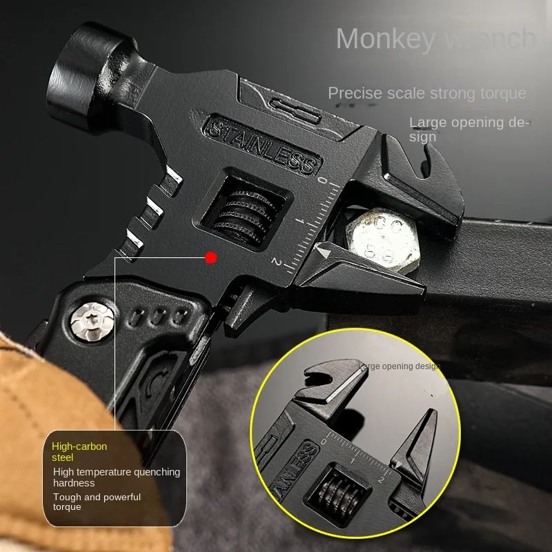 Multifunction Folding Wrench Hammer Tool 2