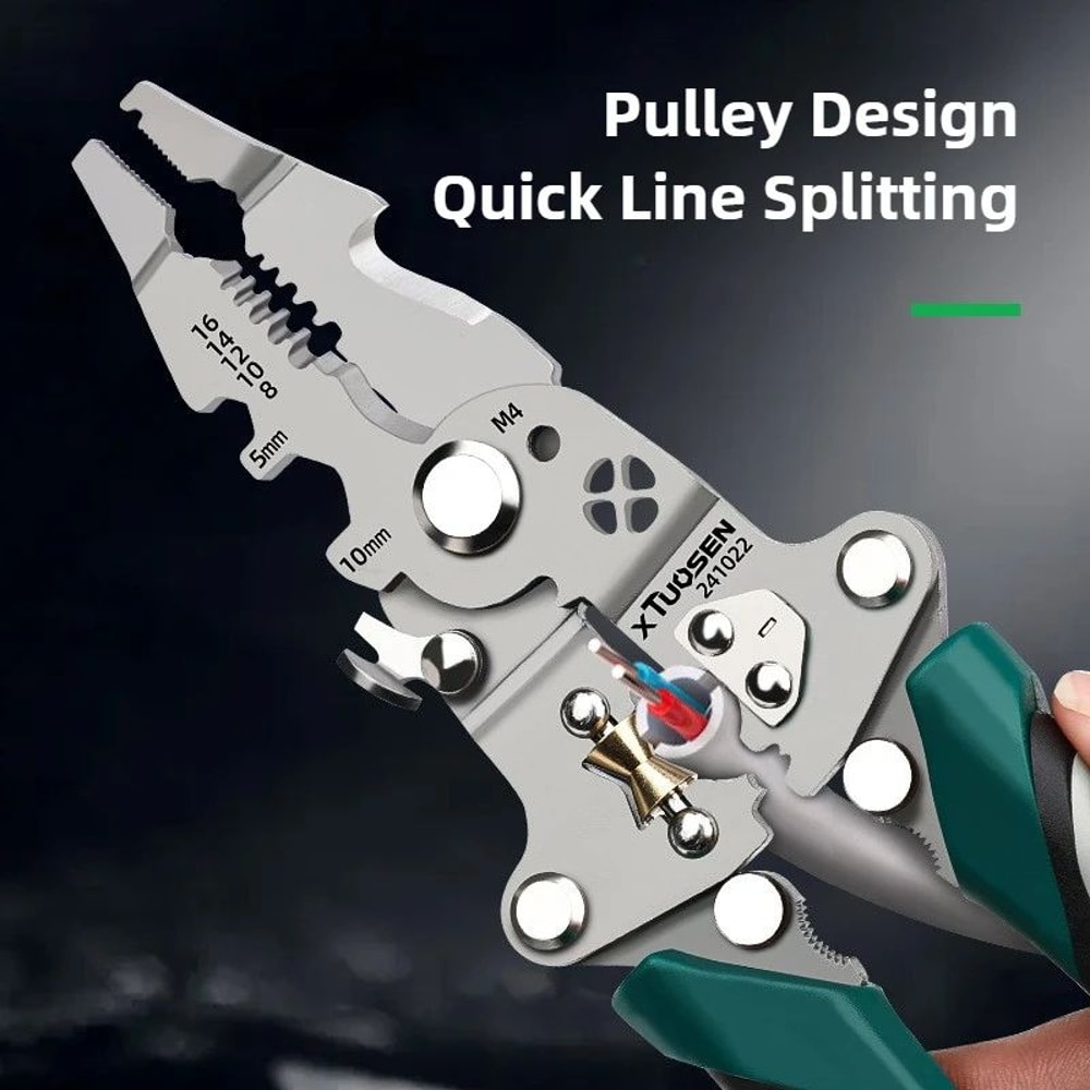 TUOSEN Multifunction Foldable Wire Stripper Pliers 2