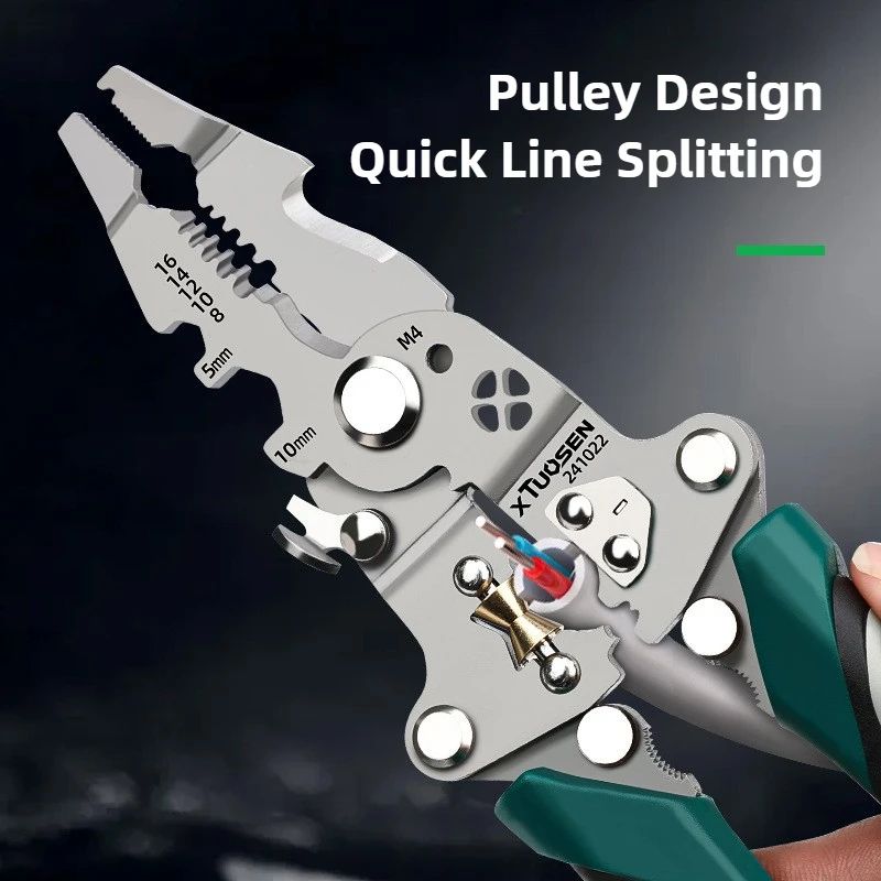 TUOSEN Multifunction Foldable Wire Stripper Pliers 2