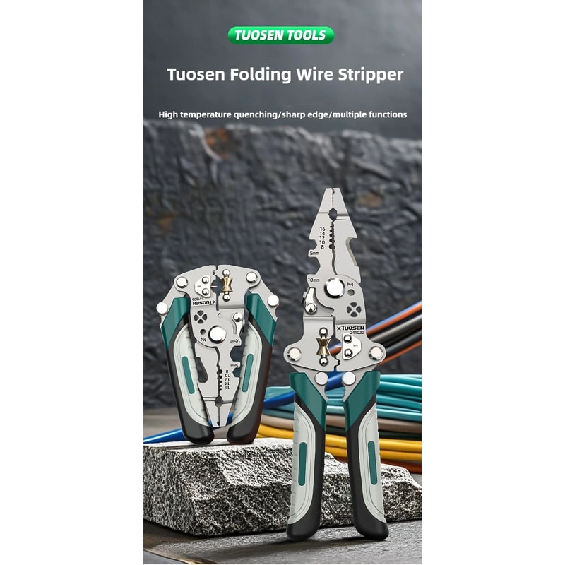 TUOSEN Multifunction Foldable Wire Stripper Pliers 5