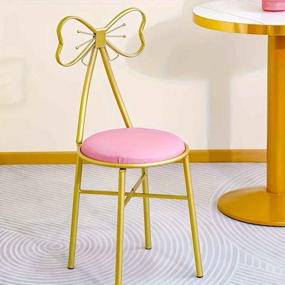 Butterfly Makeup Chair With Detachable Backrest 2