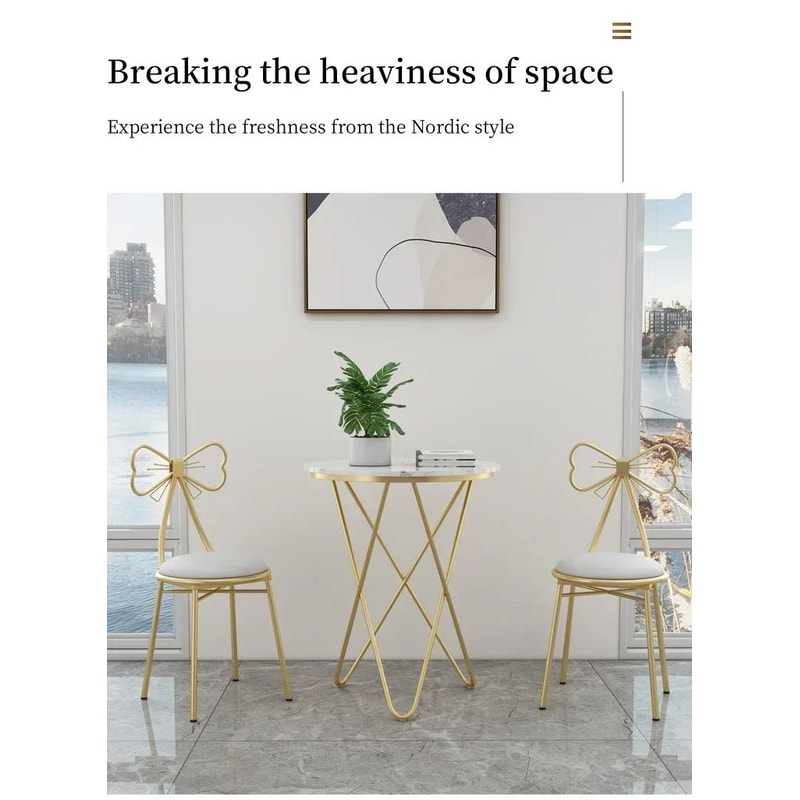 Butterfly Makeup Chair With Detachable Backrest 6