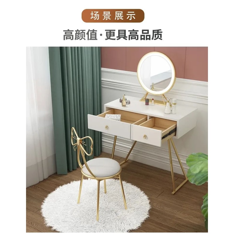 Butterfly Makeup Chair With Detachable Backrest 11