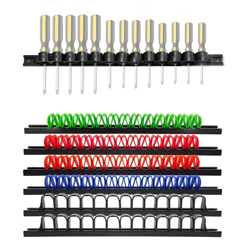 Wall Mount Screwdriver Tool Organizer Set 0