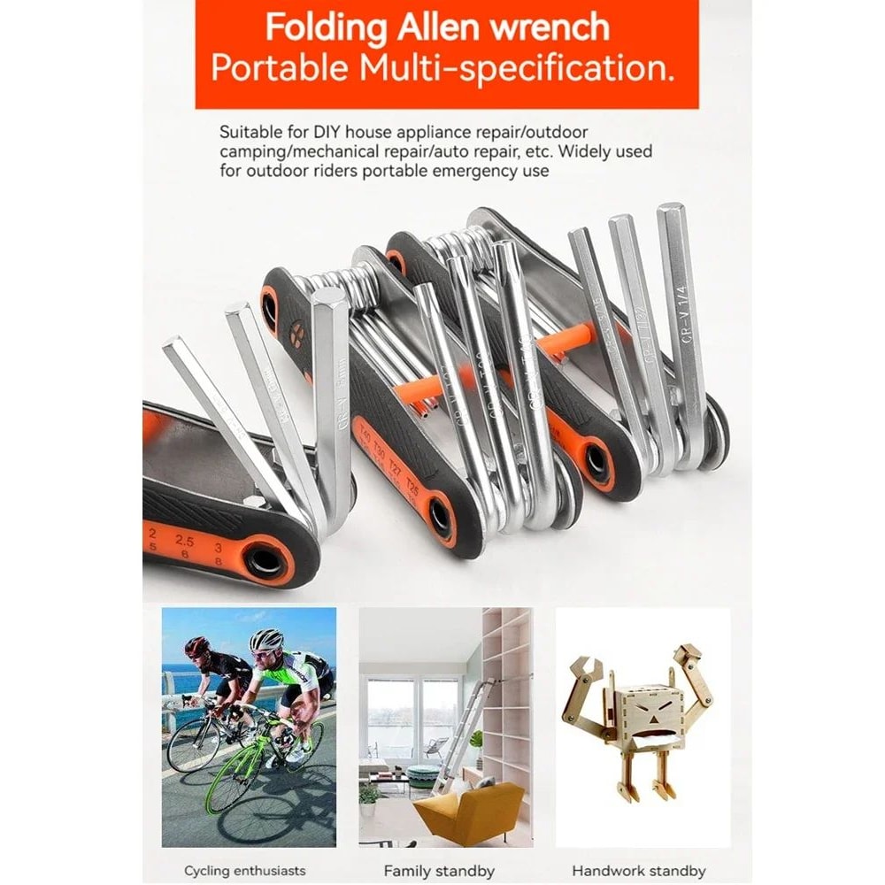 Folding Allen Key Torx Wrench Set 6