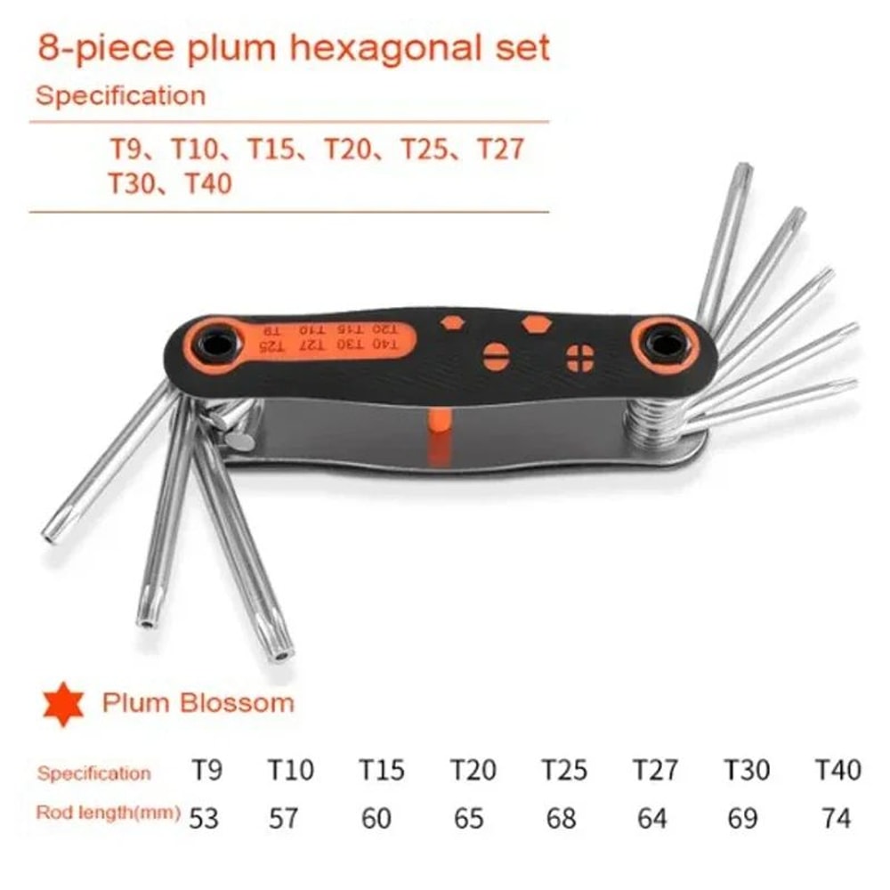 Folding Allen Key Torx Wrench Set 7