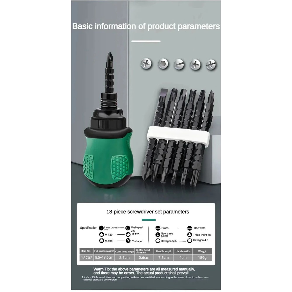 13 In 1 Ratchet Screwdriver Repair Set 7