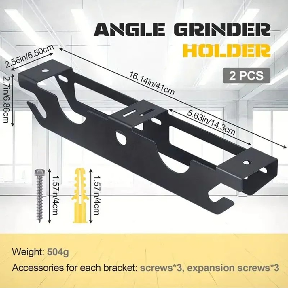 Angle Grinder Storage Rack With Cord Hanger 5