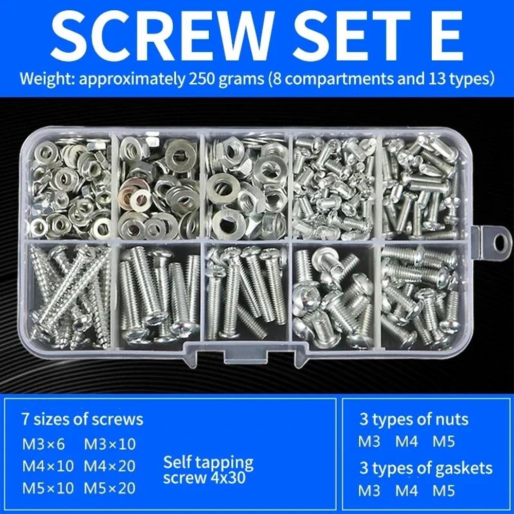 Metric Screw And Bolt Assortment Kit 10
