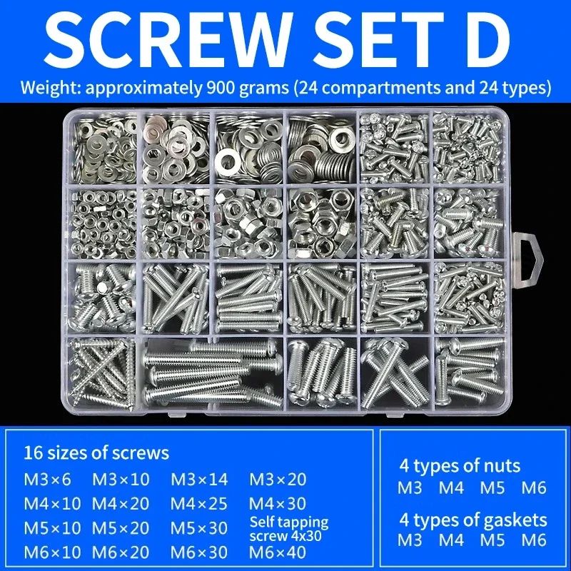 Metric Screw And Bolt Assortment Kit 9