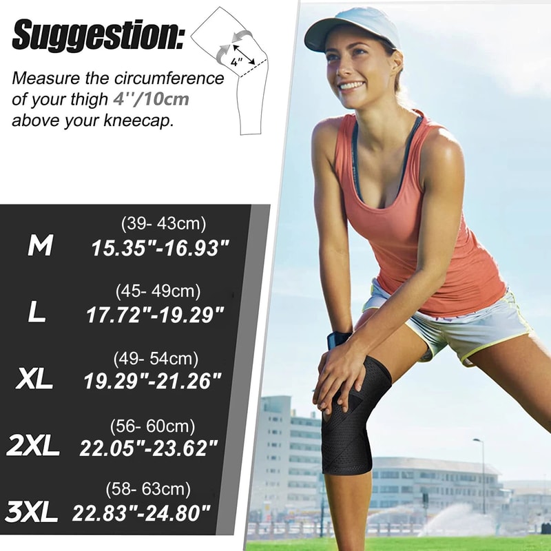 Knee Support Brace With Side Stabilizers Air Mesh Fabric Meniscus Tear ACL Arthritis Relief 3