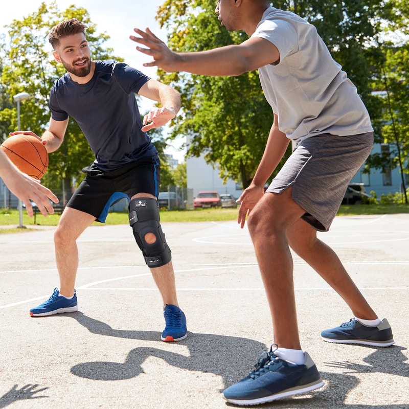 Hinged Knee Support Brace With Stabilizers 5