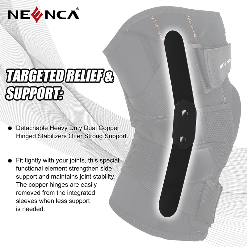 Hinged Knee Support Brace With Stabilizers 6