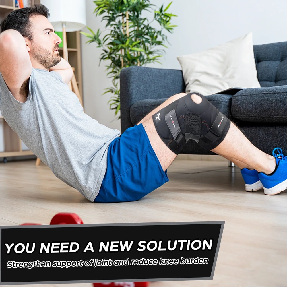 Hinged Knee Support Brace With Stabilizers 8