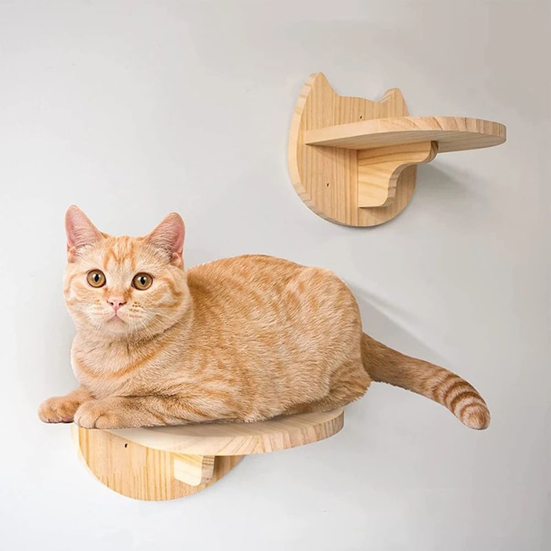 Wall Mounted Cat Climbing Ladder With Hammock 8