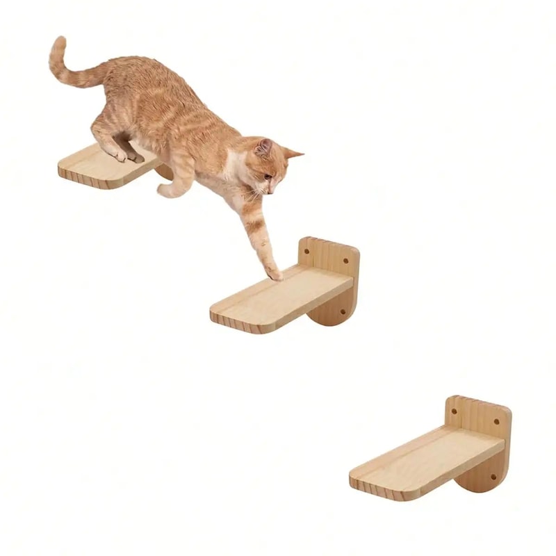 Wall Mounted Cat Climbing Ladder With Hammock 10