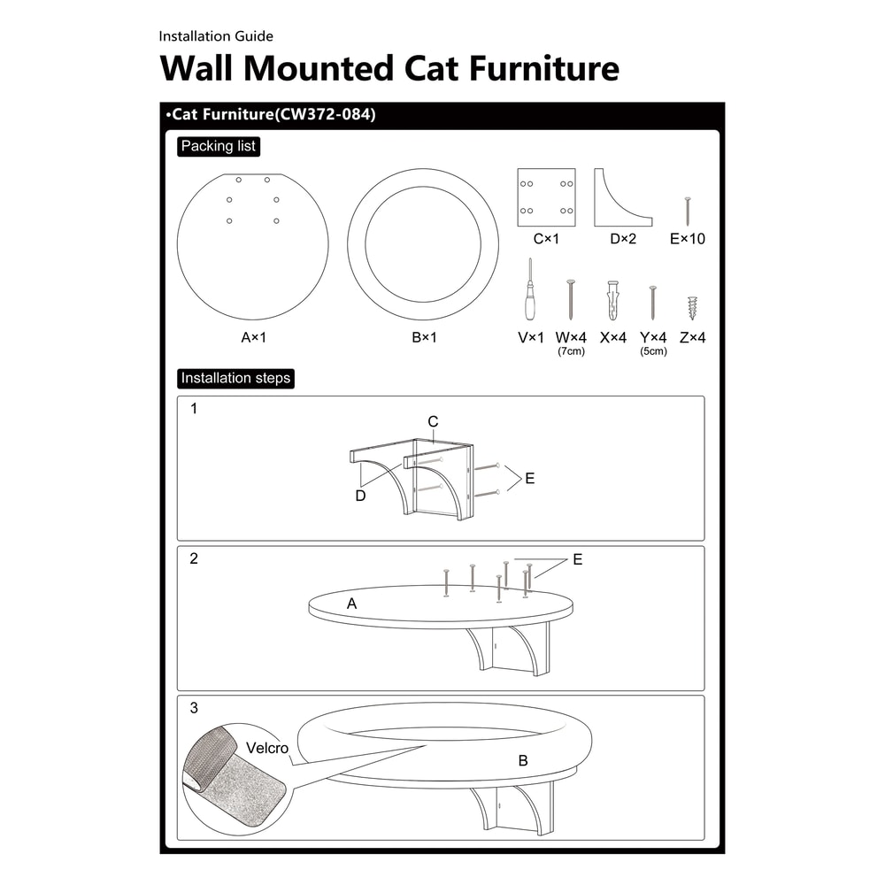 Wall Mounted Cat Climbing Ladder With Hammock 11