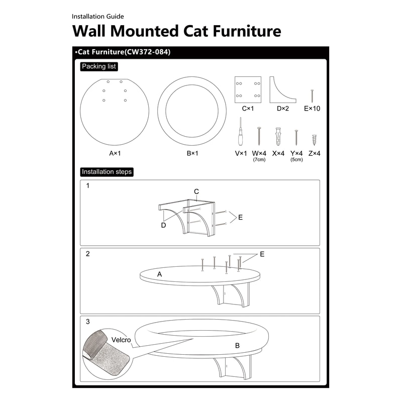 Wall Mounted Cat Climbing Ladder With Hammock 11