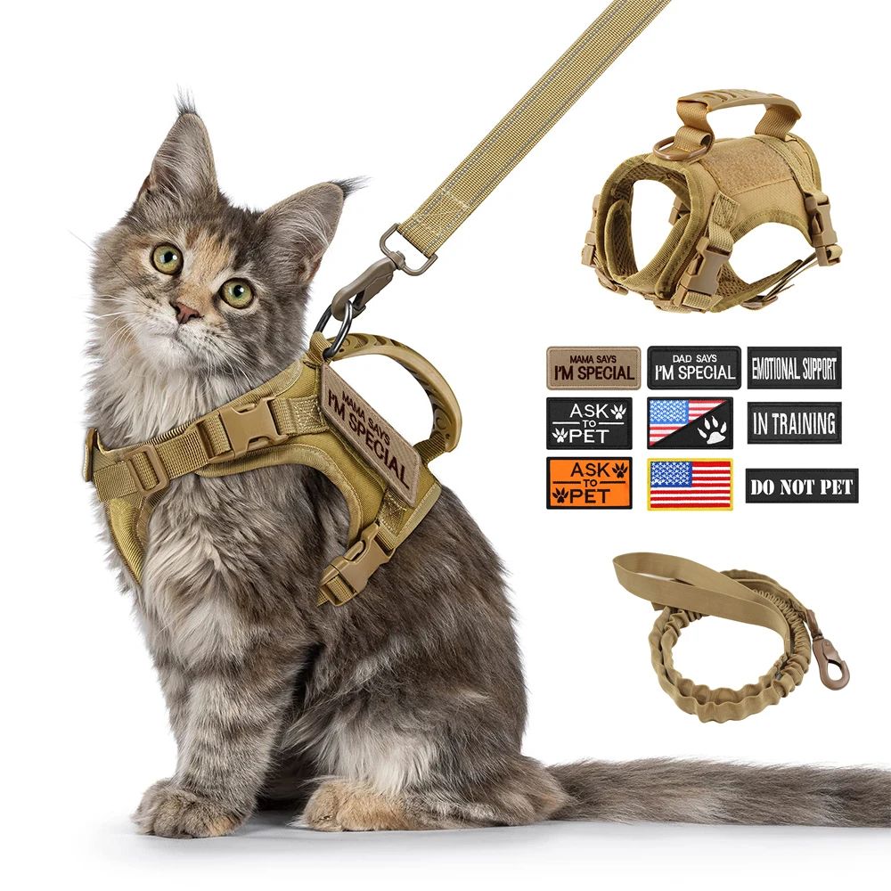 Tactical Cat Harness And Leash Set 0