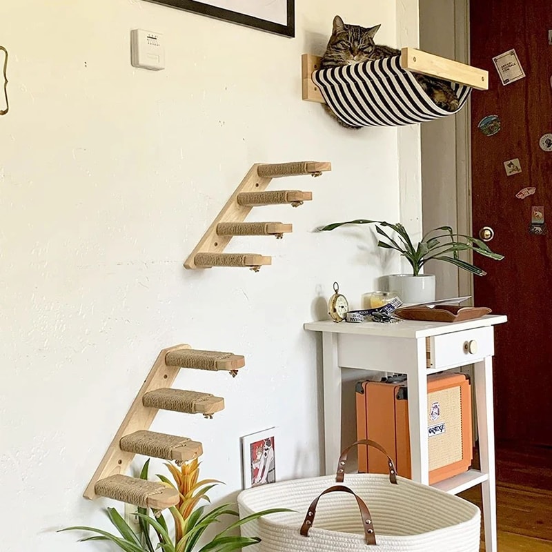 Wall Mounted Cat Climbing Shelf Stairs 2