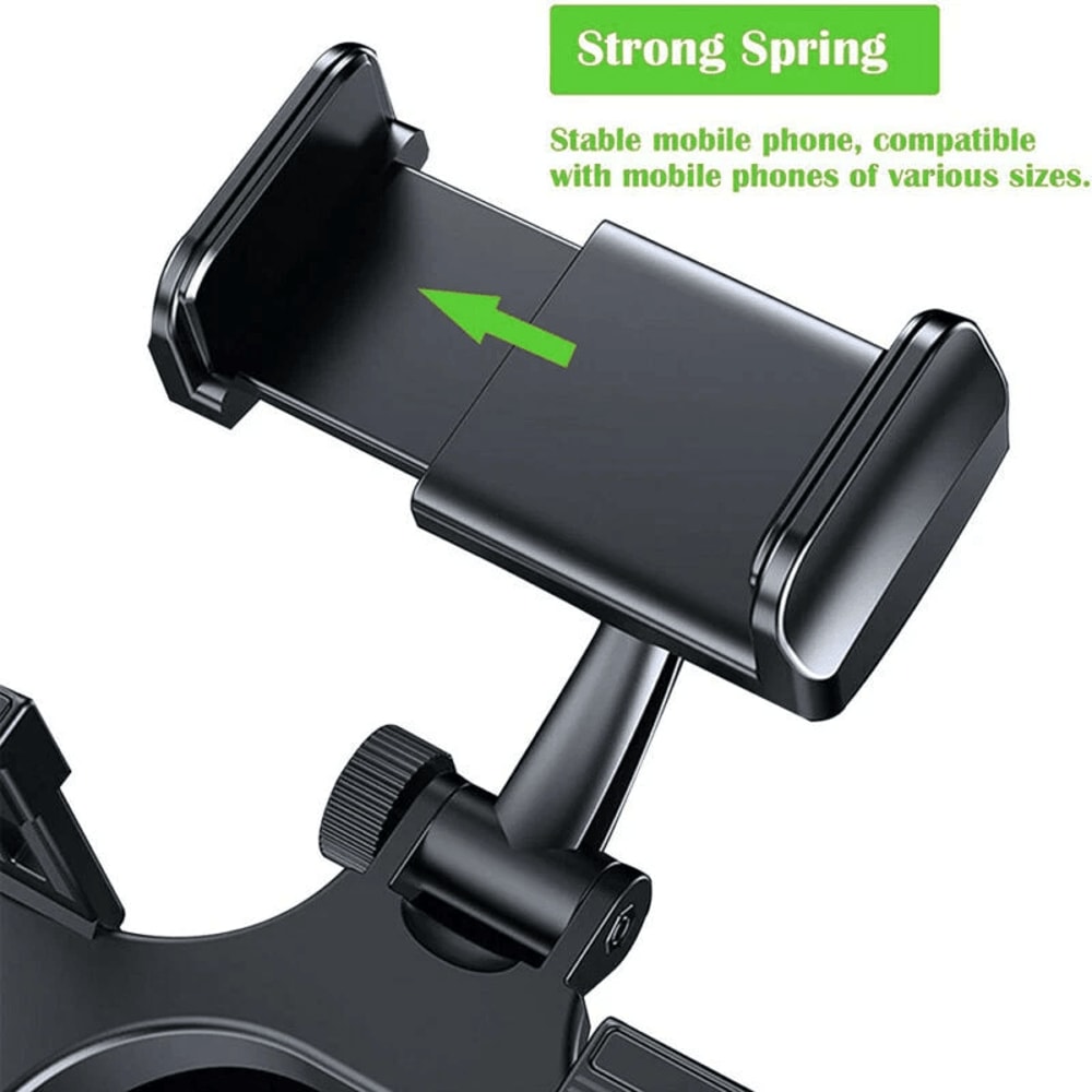 Adjustable car phone mount with nonslip grip for secure phone placement
