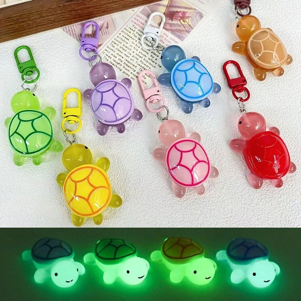 Glow Turtle Resin Keychain Ornament 1