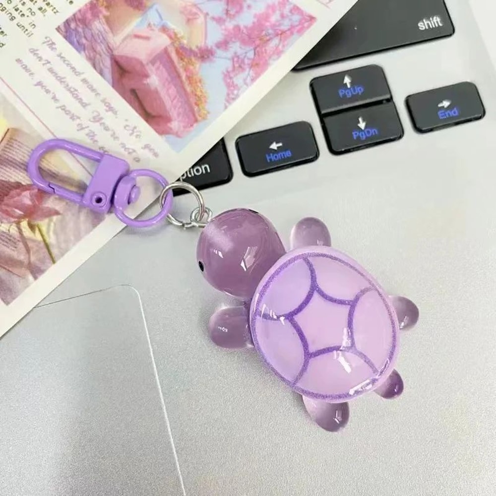 Glow Turtle Resin Keychain Ornament 11