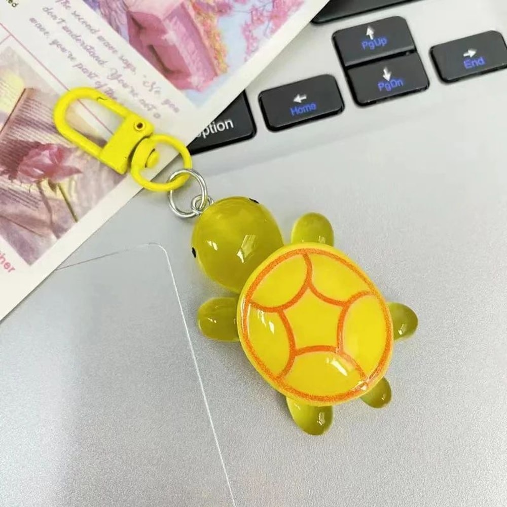 Glow Turtle Resin Keychain Ornament 12