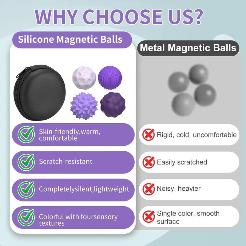 Magnetic Silicone Sensory Fidget Balls 4