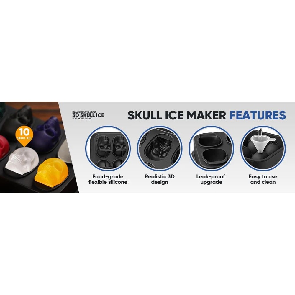 Skull Ice Cube Mold For Whiskey 6