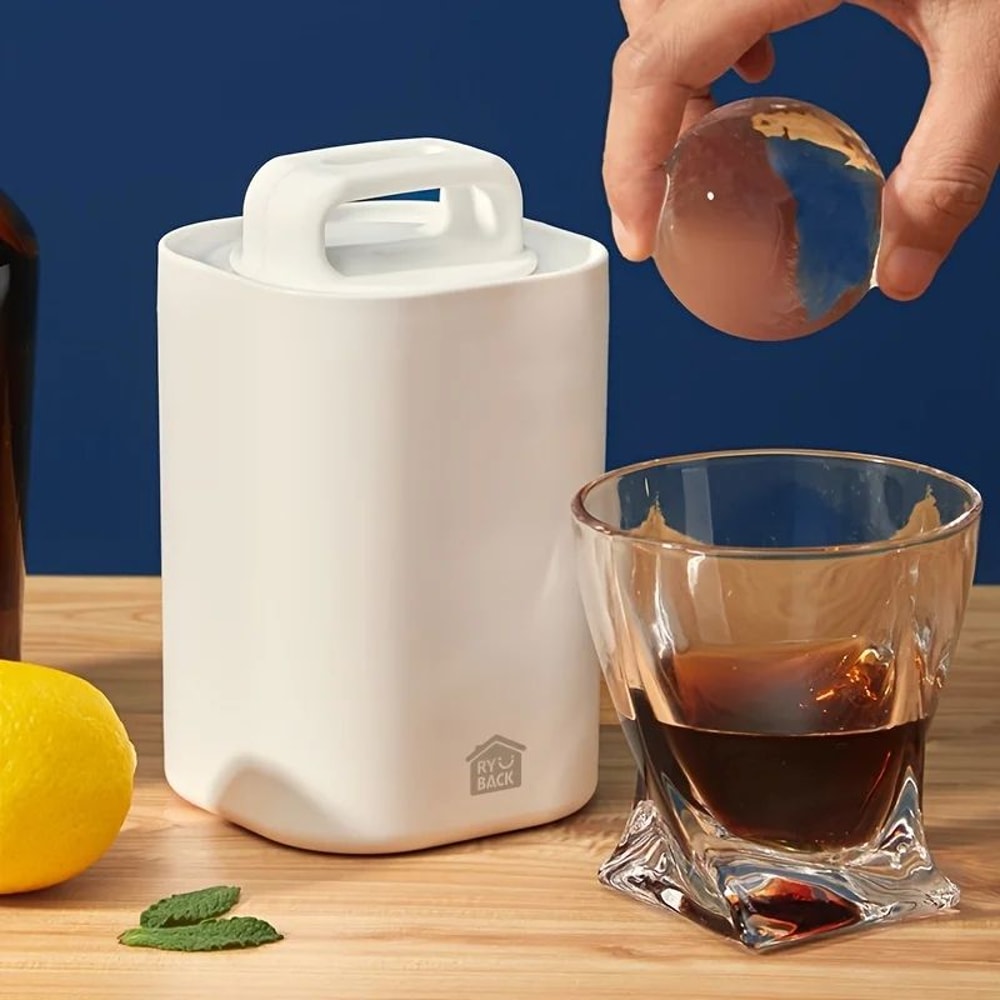 Large Clear Ice Ball Mold For Whiskey 0