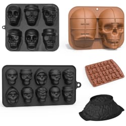 3d skull silicone cake mold