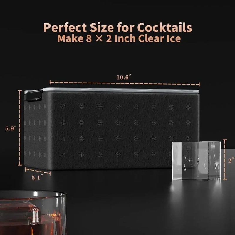 Clear Square Ice Cube Tray For Whiskey 2