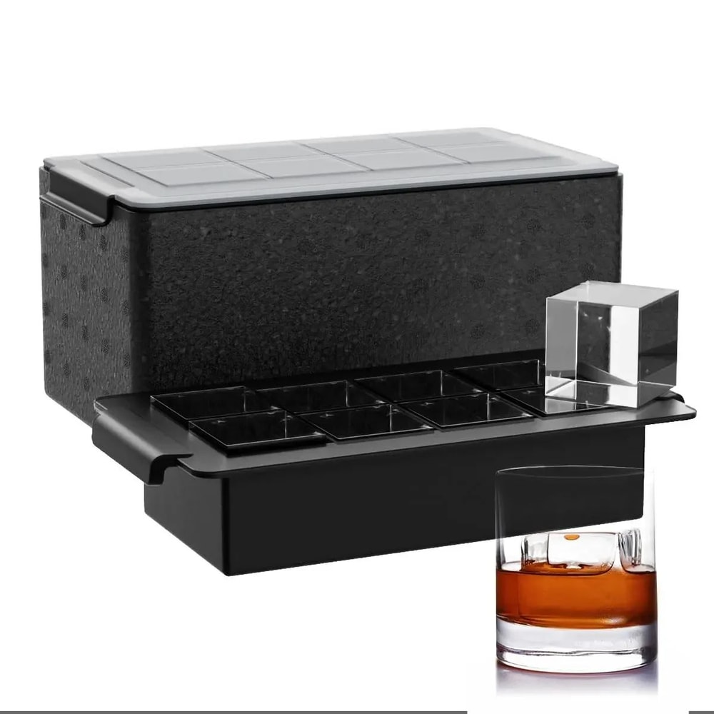 Clear Square Ice Cube Tray For Whiskey 6