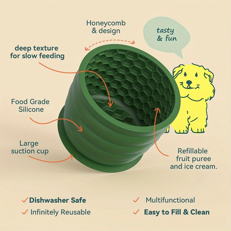 Silicone Slow Feeder Dog Bowl 7