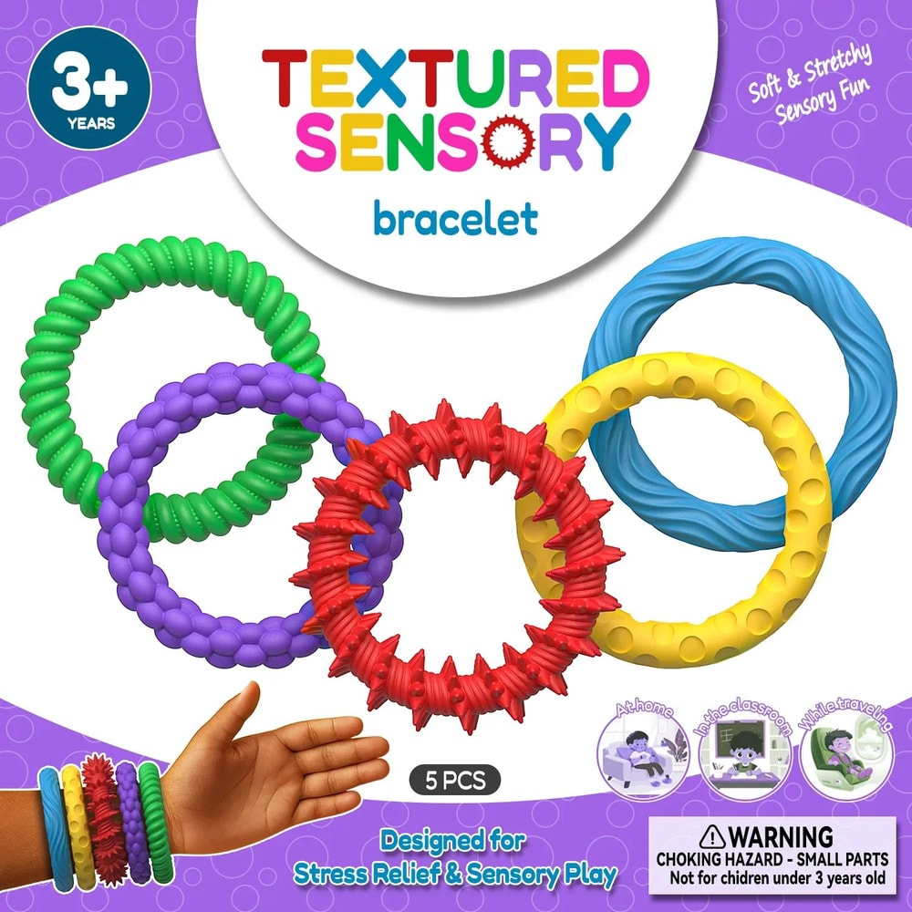 5pcs Sensory Fidget Bracelet For Stress Relief 0