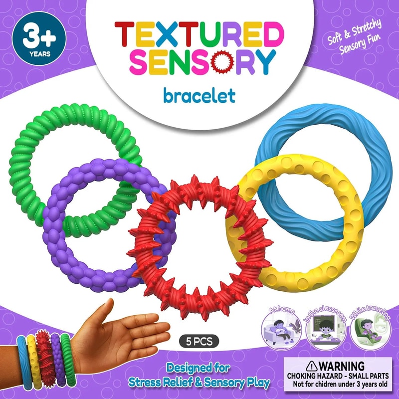 5pcs Sensory Fidget Bracelet For Stress Relief 0