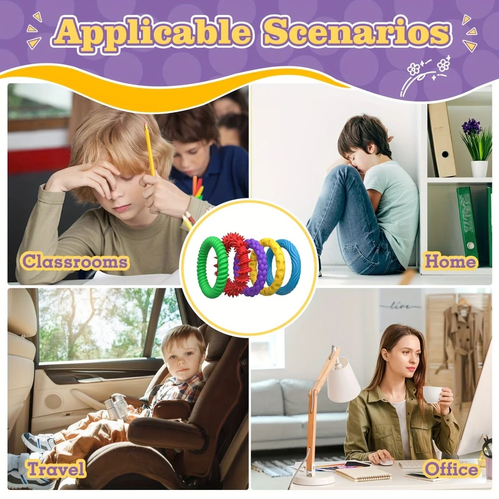 5pcs Sensory Fidget Bracelet For Stress Relief 3