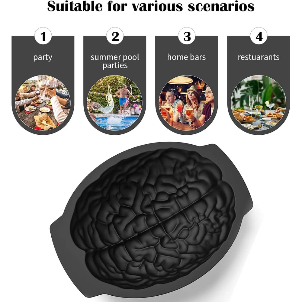 Silicone Human Brain Cake Mold 7