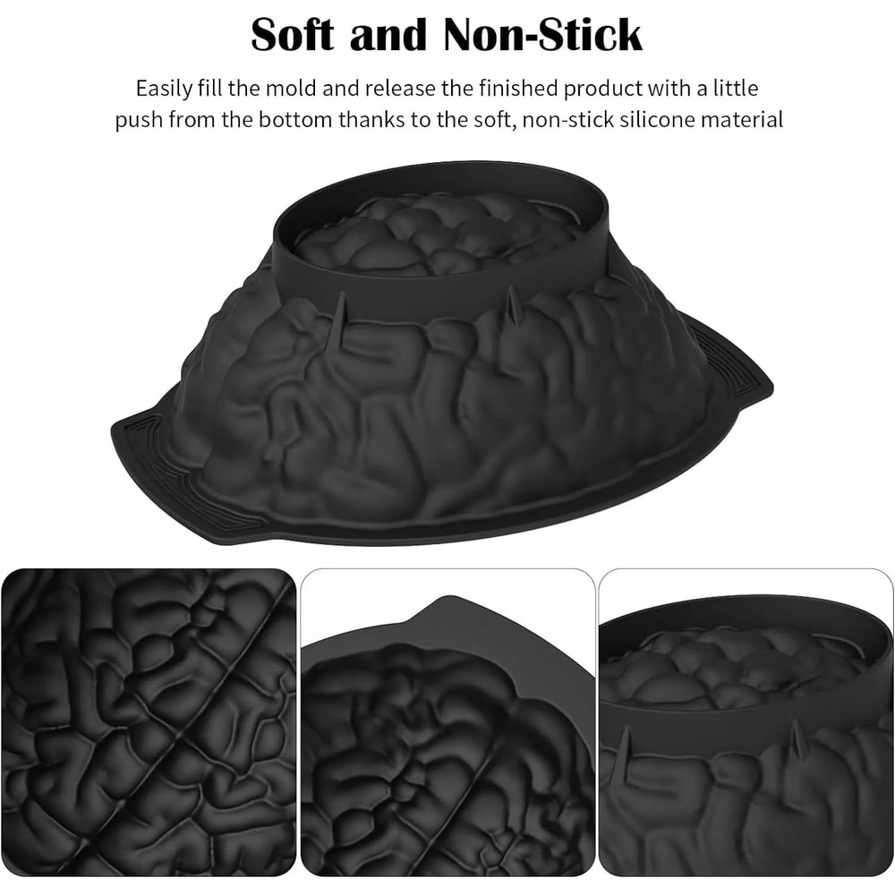 Silicone Human Brain Cake Mold 8