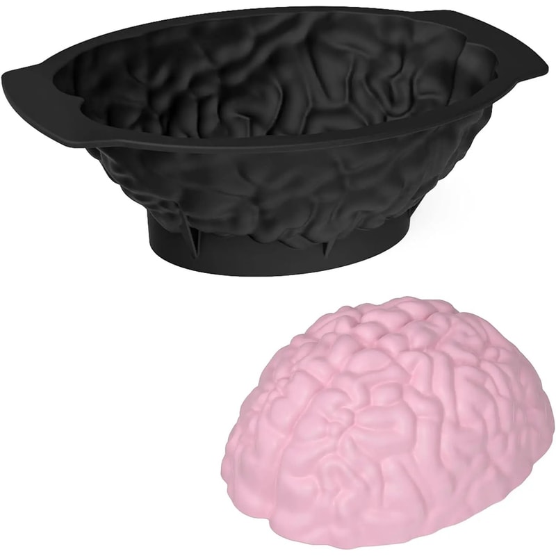 Silicone Human Brain Cake Mold 13