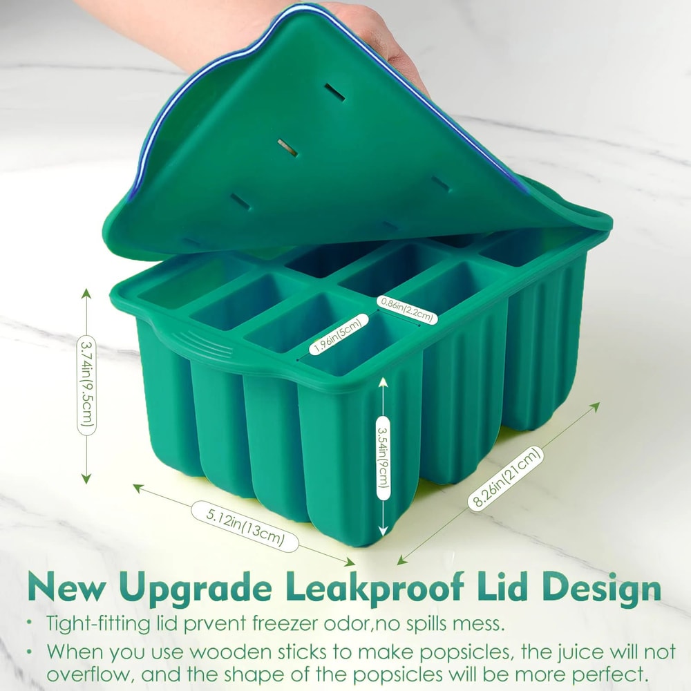 Silicone Popsicle Mold With Wooden Sticks 1