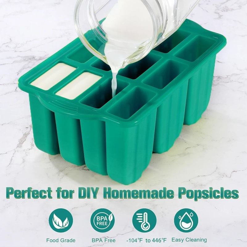 Silicone Popsicle Mold With Wooden Sticks 3