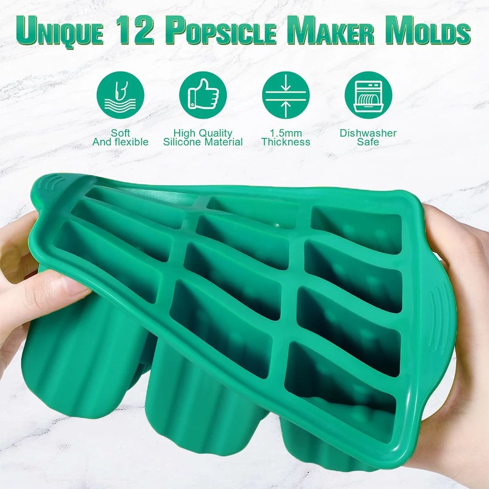 Silicone Popsicle Mold With Wooden Sticks 4