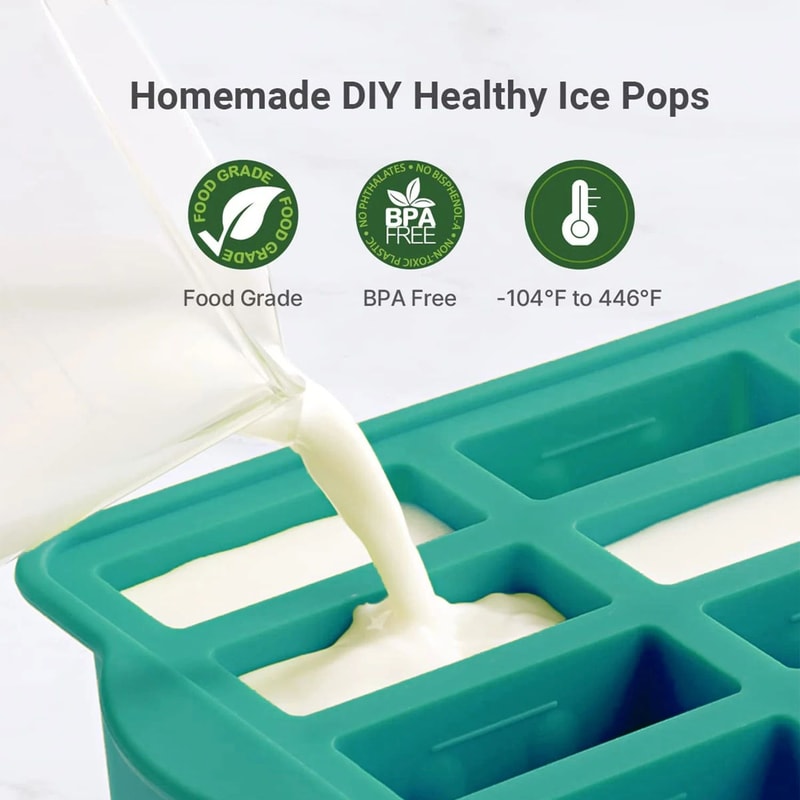 Silicone Popsicle Mold With Wooden Sticks 9