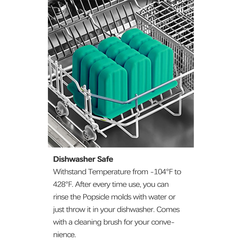 Silicone Popsicle Mold With Wooden Sticks 11