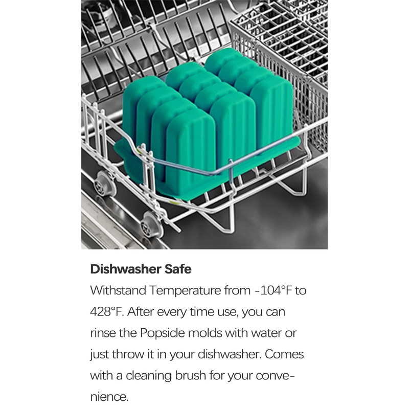 Silicone Popsicle Mold With Wooden Sticks 11