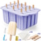 Silicone Popsicle Mold With Wooden Sticks 18