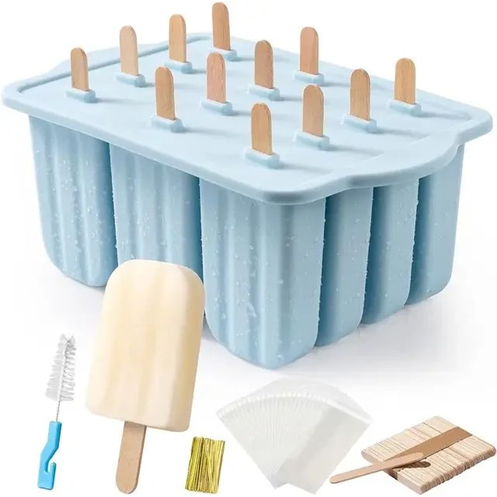 Silicone Popsicle Mold With Wooden Sticks 19