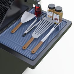 silicone grill mat with utensil holder